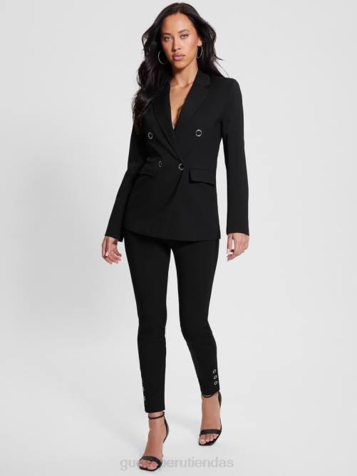 GUESS pantalón tobillero eco claudia ring mujer 0P8X2012 negro vestir