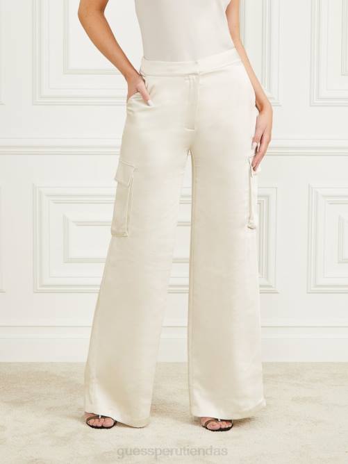 GUESS pantalón vera mujer 0P8X2063 perla pálida multi vestir