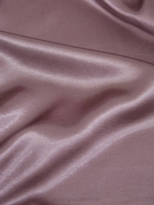 GUESS pantalon satinado brisilda mujer 0P8X2241 violeta rosado vestir