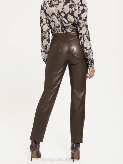 GUESS pantalones Kelly de piel sintética mujer 0P8X2277 nuevo java vestir