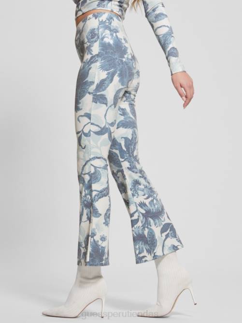 GUESS pantalones acampanados estefania florales mujer 0P8X2140 porcelana estampado floral bl vestir