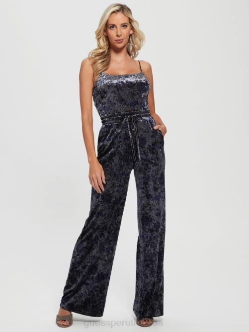 GUESS pantalones anchos de terciopelo jade mujer 0P8X2229 estampado floral del mercado de especias vestir
