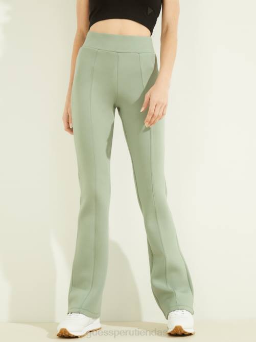 GUESS pantalones anchos eco allie mujer 0P8X2496 salvia verde vestir