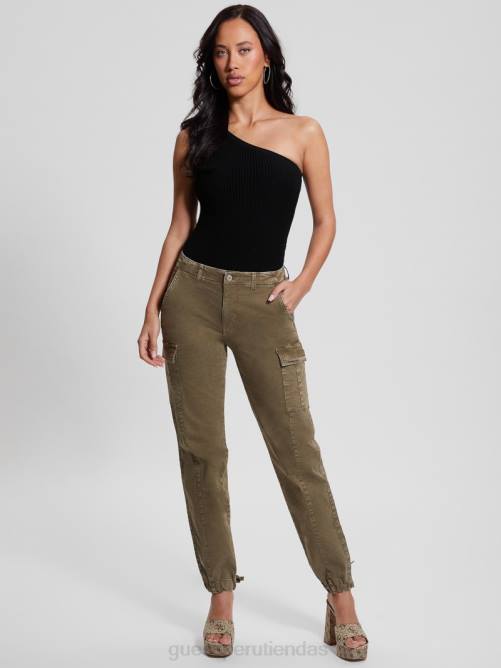 GUESS pantalones cargo cheri mujer 0P8X2032 verde desierto vestir
