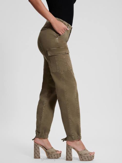 GUESS pantalones cargo cheri mujer 0P8X2032 verde desierto vestir