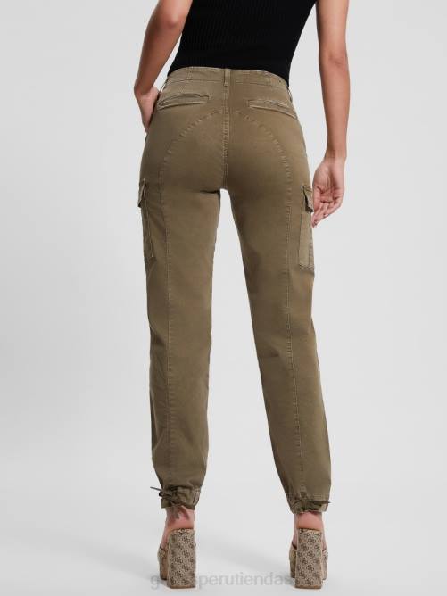 GUESS pantalones cargo cheri mujer 0P8X2032 verde desierto vestir