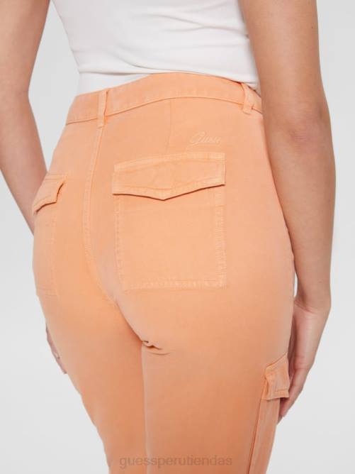 GUESS pantalones cargo chinos bowie mujer 0P8X2006 melocotón dulce multi vestir