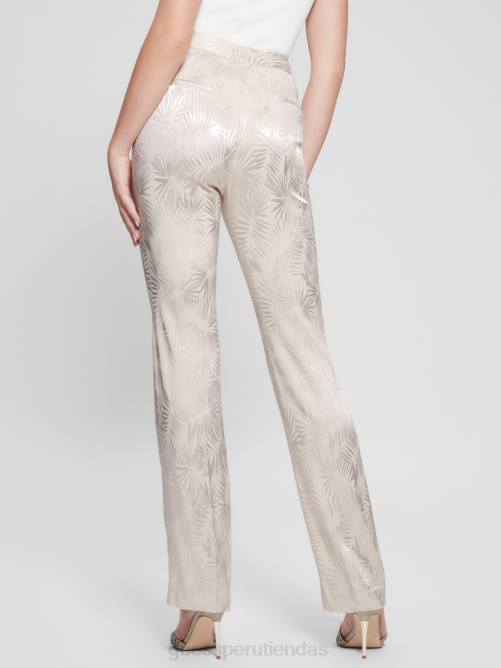 GUESS pantalones chinos Holly de jacquard mujer 0P8X2267 madreperla vestir