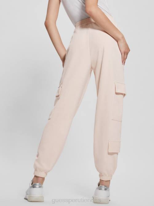 GUESS pantalones de chándal cargo eufemia mujer 0P8X2114 leche neutra vestir