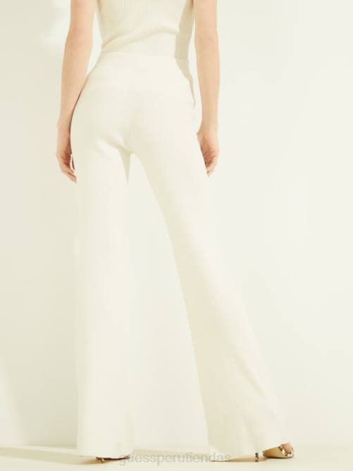 GUESS pantalones de suéter lise mujer 0P8X2268 blanco crema vestir