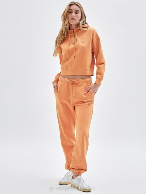 GUESS pantalones deportivos con logo clásico originals mujer 0P8X2477 naranja real multi vestir