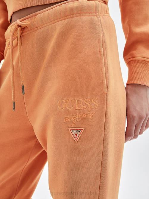 GUESS pantalones deportivos con logo clásico originals mujer 0P8X2477 naranja real multi vestir