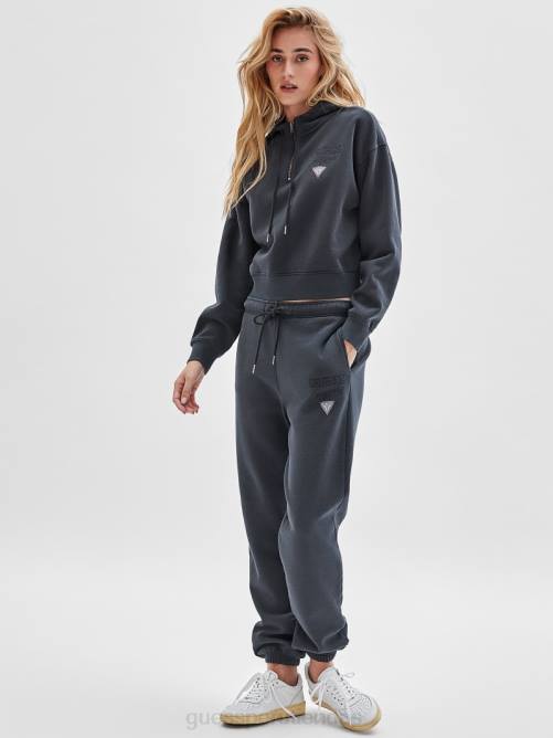 GUESS pantalones deportivos con logo clásico originals mujer 0P8X2480 negro lavado multi vestir