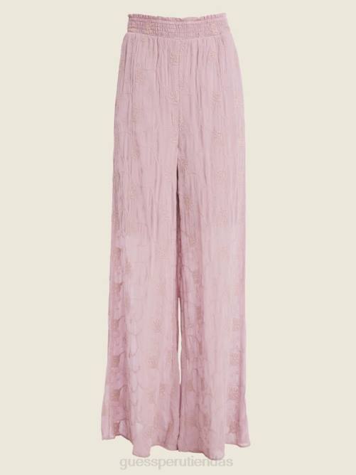 GUESS pantalones palazzo con bordados dexie mujer 0P8X2293 orquídea vanda multi vestir