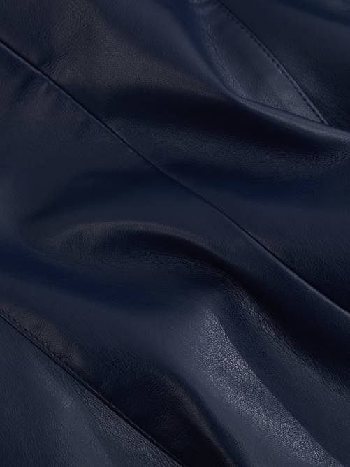 GUESS pantalones rectos kelly de piel sintética mujer 0P8X2294 azul ennegrecido vestir