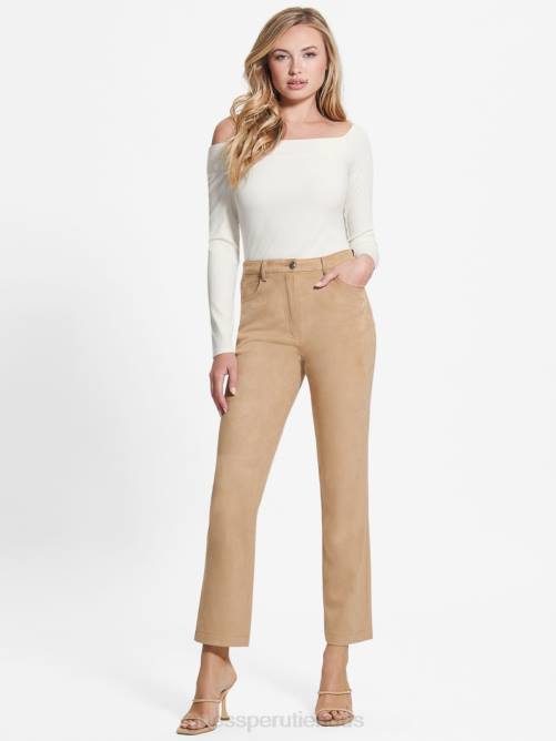 GUESS pantalones rectos kelly mujer 0P8X2003 arena mojada vestir
