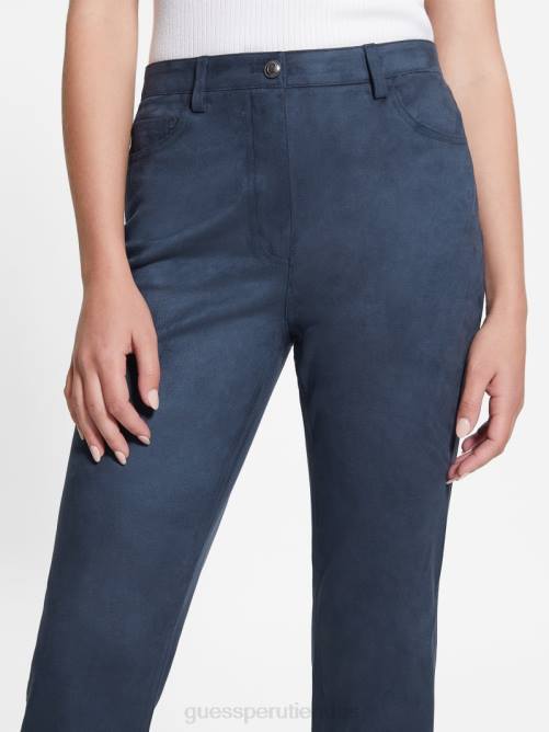 GUESS pantalones rectos kelly mujer 0P8X2020 azul ennegrecido vestir