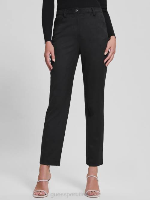 GUESS pantalones rectos kelly mujer 0P8X2024 negro vestir