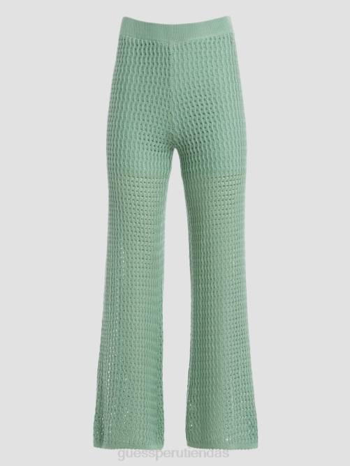 GUESS pantalones tipo suéter anchos yasmina mujer 0P8X2270 verde vital vestir