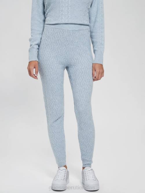 GUESS leggings blaire en mezcla de lana mujer 0P8X2156 cielo anochecer vestir