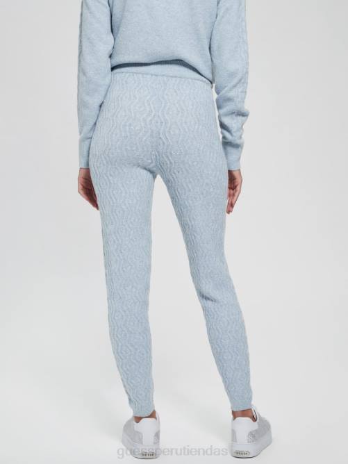 GUESS leggings blaire en mezcla de lana mujer 0P8X2156 cielo anochecer vestir