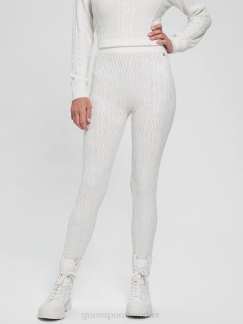GUESS leggings blaire en mezcla de lana mujer 0P8X2328 paloma blanca vestir