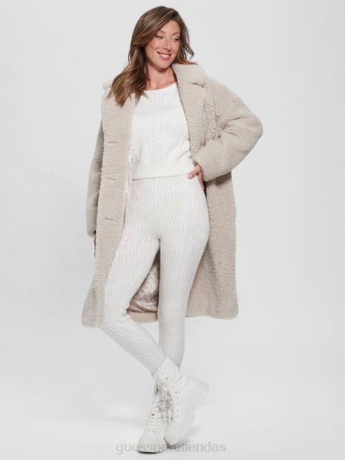 GUESS leggings blaire en mezcla de lana mujer 0P8X2328 paloma blanca vestir