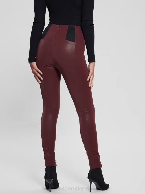GUESS leggings con corsé katt mujer 0P8X2409 vino místico vestir