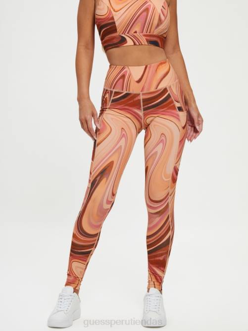 GUESS leggins activos eco eppie mujer 0P8X2238 dunas danzantes rojas vestir