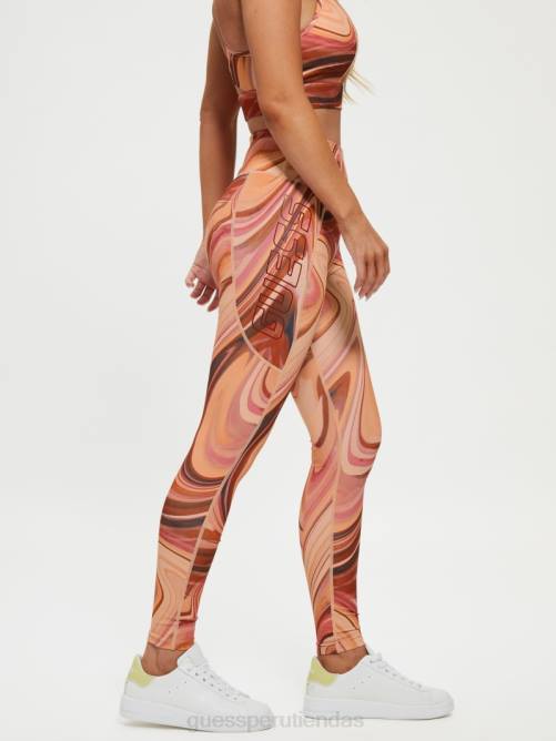 GUESS leggins activos eco eppie mujer 0P8X2238 dunas danzantes rojas vestir