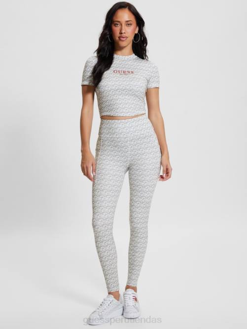 GUESS leggins activos eco g-cube mujer 0P8X2062 raya g-cube pequeño gris vestir