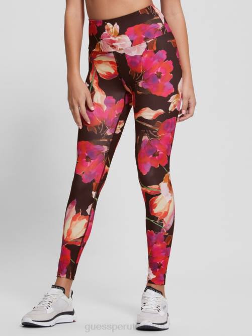GUESS leggins activos florales eco corine mujer 0P8X2332 flujo macro rosa y negro vestir