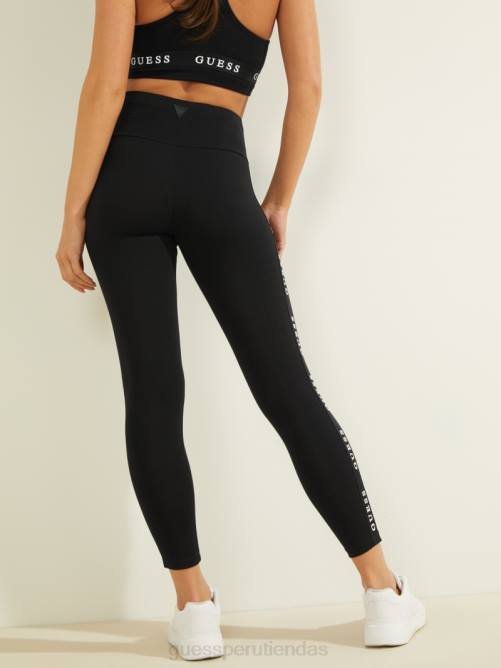 GUESS leggins con cinta con logo ecológico mujer 0P8X2371 negro vestir
