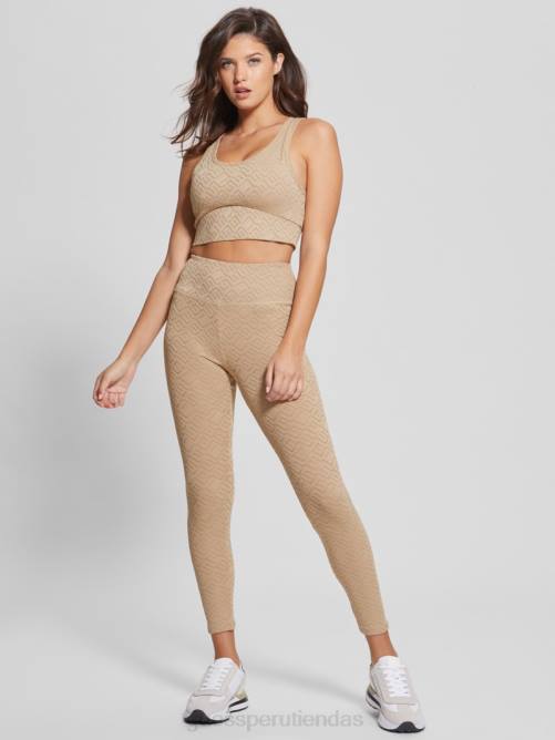 GUESS leggins con logo de dana mujer 0P8X2384 arcilla térmica con relieve g vestir
