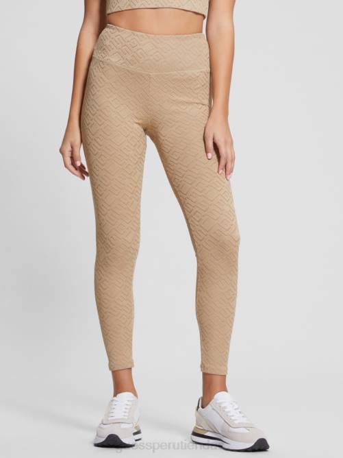 GUESS leggins con logo de dana mujer 0P8X2384 arcilla térmica con relieve g vestir