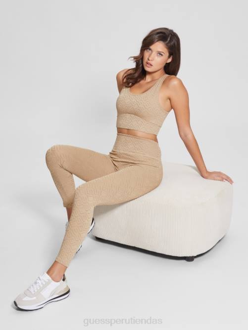 GUESS leggins con logo de dana mujer 0P8X2384 arcilla térmica con relieve g vestir