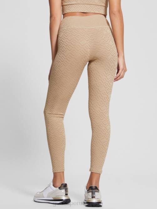 GUESS leggins con logo de dana mujer 0P8X2384 arcilla térmica con relieve g vestir