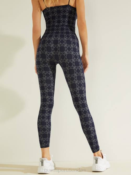 GUESS leggins con logo estampado mujer 0P8X2373 4g jacquard azul marino vestir