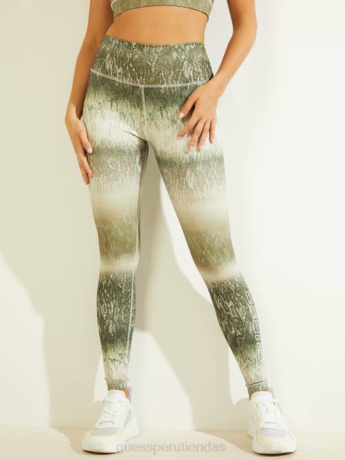 GUESS leggins corrine de pitón mujer 0P8X2526 combo caqui de pitón por toda la prenda vestir