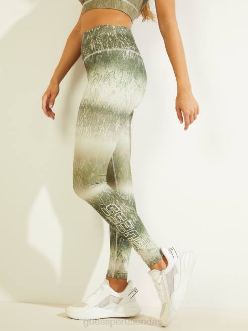 GUESS leggins corrine de pitón mujer 0P8X2526 combo caqui de pitón por toda la prenda vestir