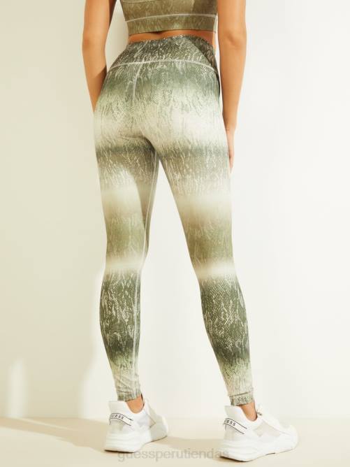 GUESS leggins corrine de pitón mujer 0P8X2526 combo caqui de pitón por toda la prenda vestir