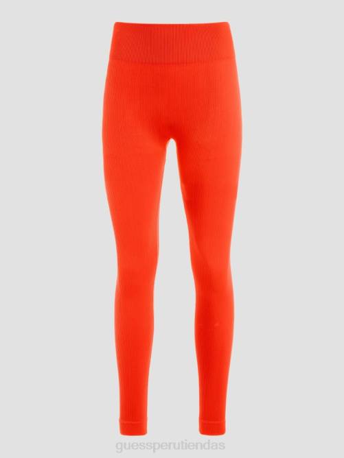 GUESS leggins de canalé sin costuras mujer 0P8X2396 rodaja de naranja vestir