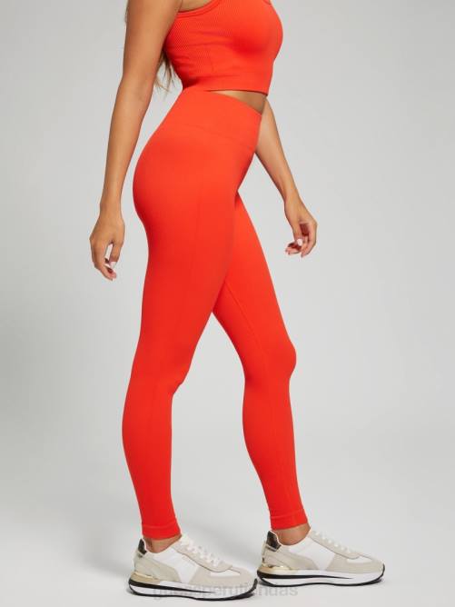 GUESS leggins de canalé sin costuras mujer 0P8X2396 rodaja de naranja vestir
