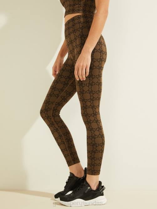 GUESS leggins della 4/4 mujer 0P8X2492 4 g de licor marrón jacquard vestir