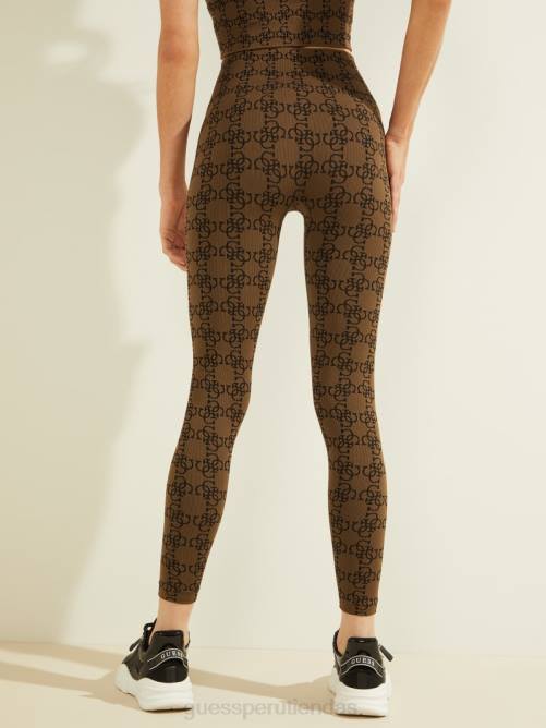 GUESS leggins della 4/4 mujer 0P8X2492 4 g de licor marrón jacquard vestir