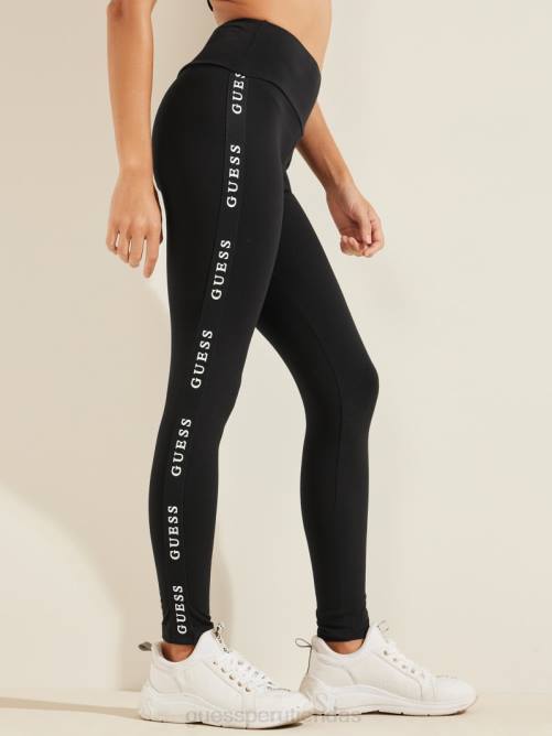 GUESS leggins eco aline con cinta del logo mujer 0P8X2413 negro vestir