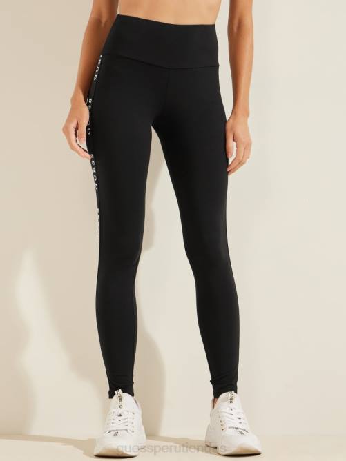 GUESS leggins eco aline con cinta del logo mujer 0P8X2413 negro vestir