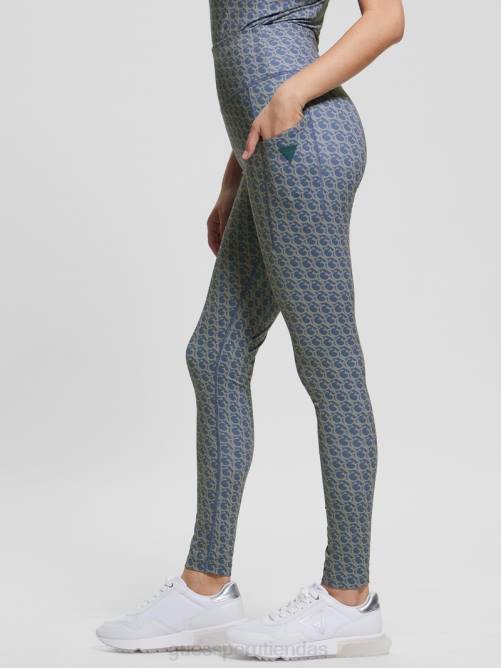 GUESS leggins logomanía mujer 0P8X2322 pequeño gj azul pastel vestir