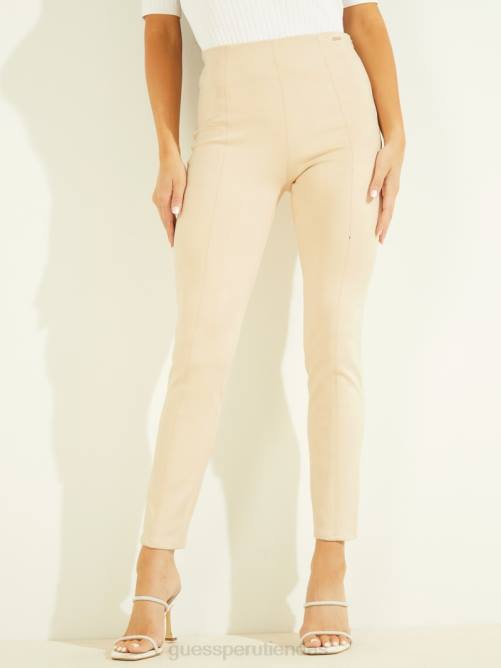 GUESS leggins maya de gamuza sintética mujer 0P8X2113 madreperla vestir