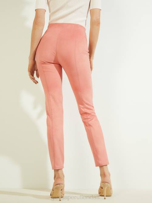 GUESS leggins maya de gamuza sintética mujer 0P8X2337 rosa de verano vestir